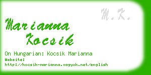 marianna kocsik business card